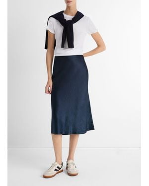 Vince Satin Slip Skirt - Blue