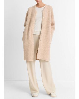 Vince Textured Soft Sculpted Car Coat - Natural