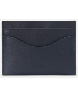 Vince Nappa Leather Cardholder - Blue