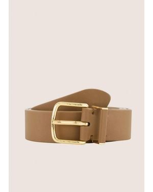 Vince Ellie 32Mm Wrapped-Loop Leather Belt - Natural
