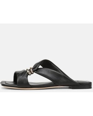 Vince Vilma Leather Slide Sandal - Black