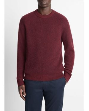 Vince Plush Cashmere Thermal Crew Neck Sweater - Red
