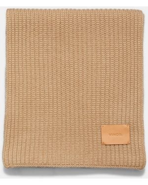 Vince Wool And Cashmere Ribbed Shaker Stitch Scarf - Natural
