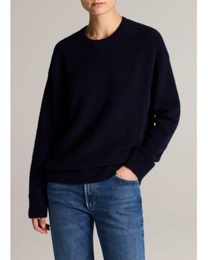 Vince Plush Cashmere Crew Neck Sweater - Blue