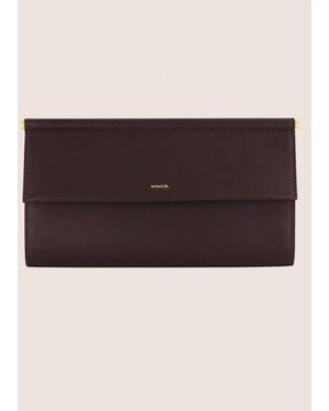 Vince Isolde Bar Nappa Leather Wallet Clutch - Natural