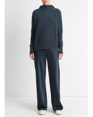 Vince Plush Cashmere Funnel Jumper - Blue