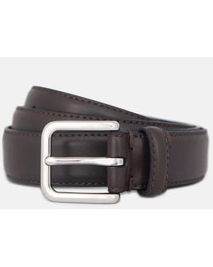 Vince 30Mm Stitched Leather Belt - Multicolour