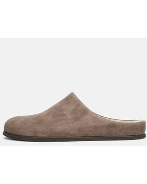 Vince Leo Suede Clog Mule - Brown