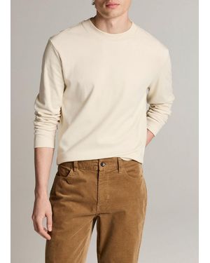 Vince Peached-Face Cotton Jersey Long-Sleeve T-Shirt - Natural