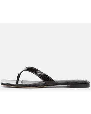 Vince San Juan Patent Leather Thong Sandal - White
