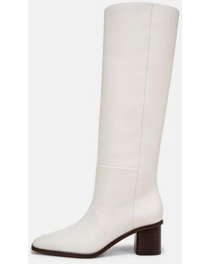 Vince Gerrie Leather Knee Boot - White