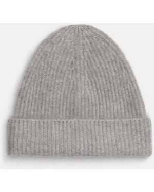 Vince Brushed Cashmere Beanie - Grey