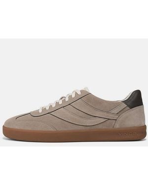 Vince Oasis Contrast-Edge Suede & Leather Sneaker - White