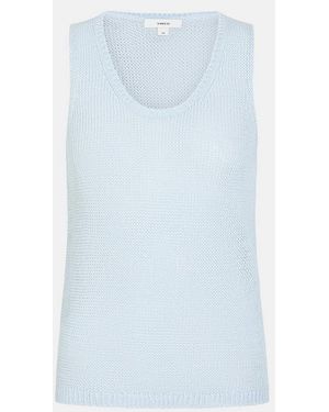 Vince Beachy Linen Tank - White