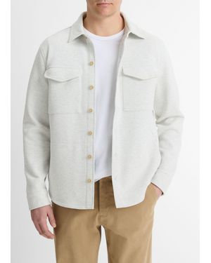Vince Double-knit Pique Shirt Jacket - Natural