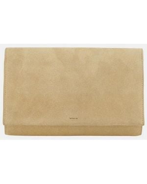 Vince Suede Crsbody Wallet - Natural