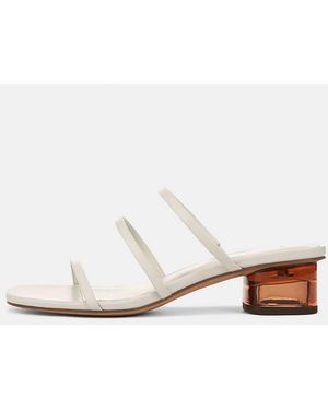 Vince Palm Springs Leather Heeled Sandal - White