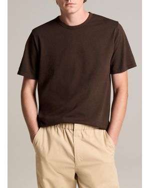 Vince Garment Dye Cotton T-Shirt - Brown