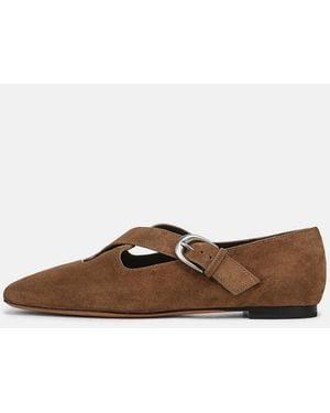 Vince Cici Suede Flat - White