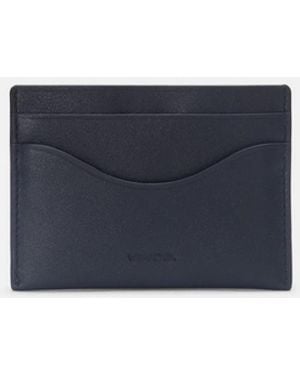 Vince Nappa Leather Cardholder - Blue