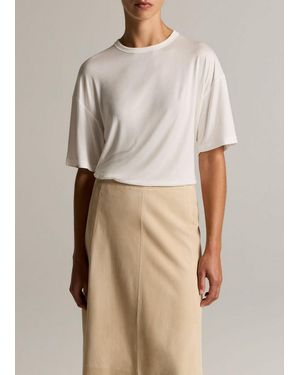 Vince Modal-Silk Relaxed T-Shirt - Natural