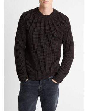 Vince Utility Shaker Merino Wool Jumper - Black
