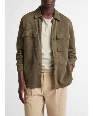 Vince Double-Slub Cotton-Blend Shirt Jacket - Natural