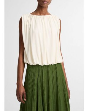 Vince Matte Jersey Bubble Top - Green