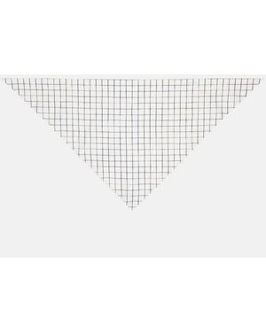 Vince Trellis Plaid Cotton-Blend Headkerchief - White