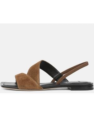 Vince Parker Suede Slingback Sandal - White