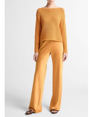 Vince Colette High-Rise Crushed Satin Bias Pant - Orange