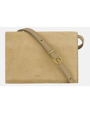 Vince Leather Crsbody Wallet - Natural