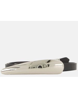 Vince Amalia 15Mm Sculptural-Plaque Leather Belt - White