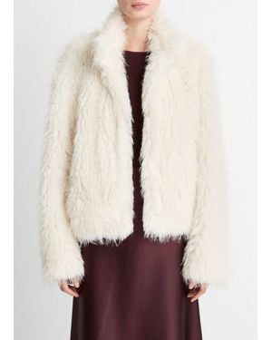 Vince Shaggy Faux-Fur Jacket - Natural