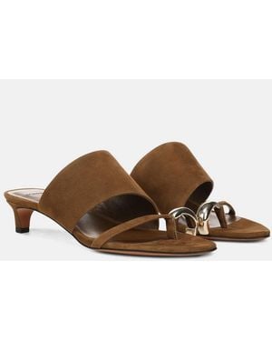 Vince Suzie Suede Heeled Sandal - Brown