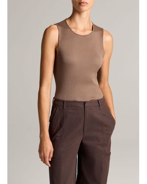 Vince Ribbed Pima Cotton Shell - Multicolour