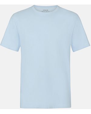 Vince Cotton Crew Neck T-Shirt - Blue