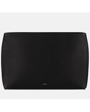 Vince Nappa Leather Zip Pouch - Black