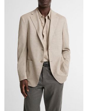 Vince Cotton-Silk Relaxed Sport Coat - Natural