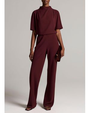 Vince Colette High-Rise Crepe Bias Pant - Red