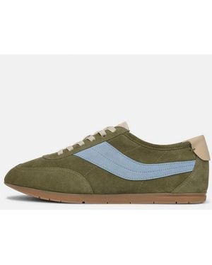 Vince La Suede & Leather Slip-On Runner Trainer - Green