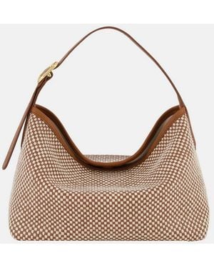 Vince Vivian Woven Leather Small Hobo Bag - Natural