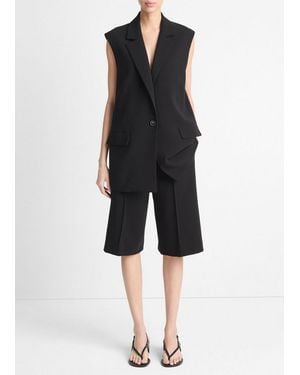 Vince Low-Rise Pintuck Short - Black