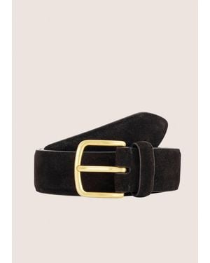 Vince Kaia 32Mm Suede Belt - Black