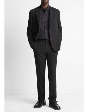 Vince Stretch-Wool Classic Pant - Black