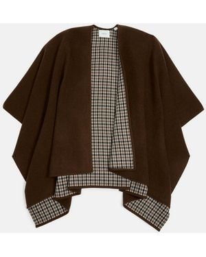 Vince Double-Face Wool-Cashmere Cape - Brown