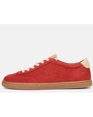 Vince Palm Suede Trainer - Red