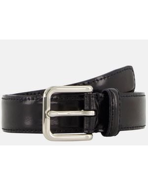 Vince 30Mm Spazzolato Leather Belt - White