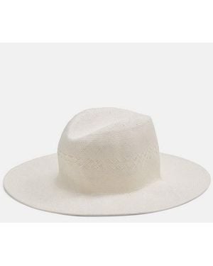 Vince Packable Straw Fedora, Bell, Size S/m - White