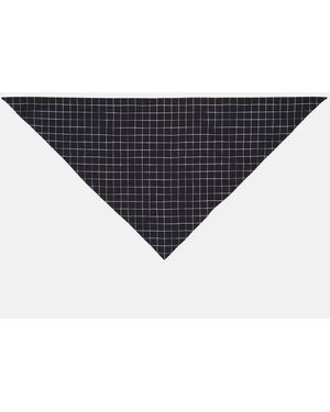 Vince Trellis Plaid Cotton-Blend Headkerchief - Blue